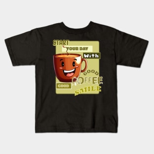 Good day, Good coffe Kids T-Shirt